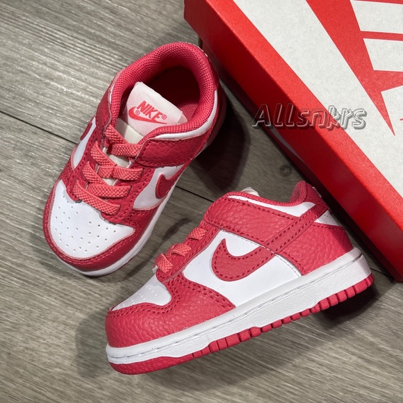 Nike Dunk Low Rose Pink/White Classic TD 5C - Picture 3 of 9